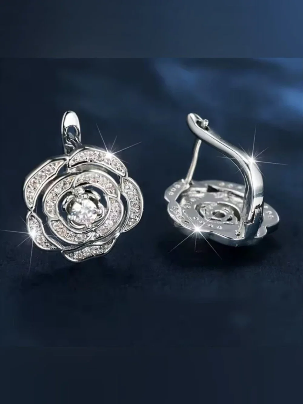 White Rhodium Pavé Tourmaline Earrings